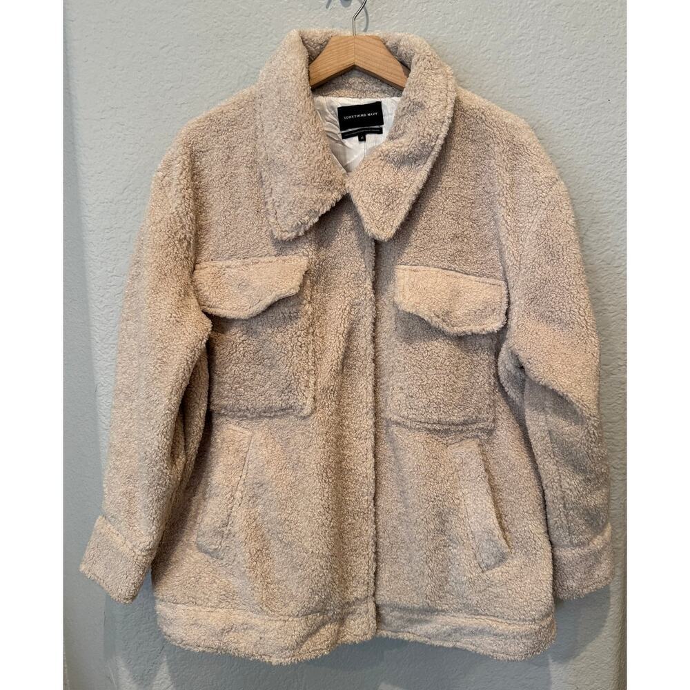 NEW Something Navy Faux Shearling Teddy Jacket Size XL - Picture 10 of 11
